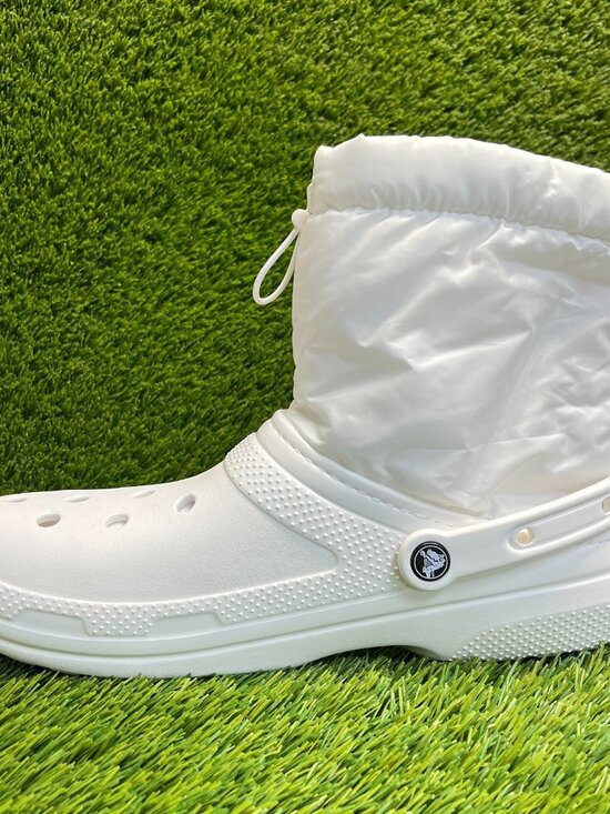 Crocs Classic Lined Neo Puff Mens Size 13 White Outdoor Pull On Boots Shoes main image 8